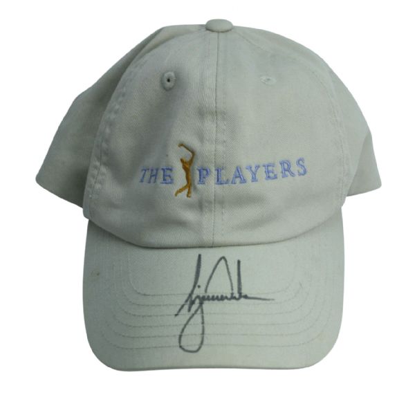 Tiger Woods and Sergio Garcia Signed Players Hat JSA COA