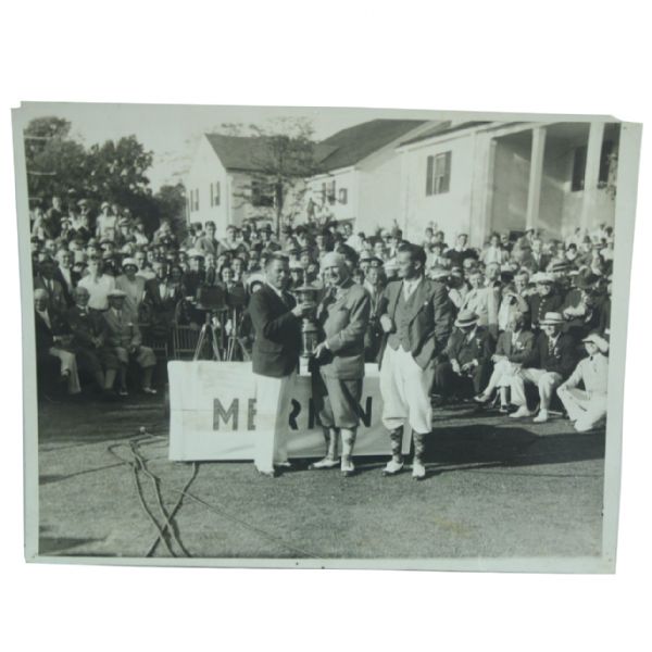 Bobby Jones Trophy Presentation Acme Wire Photo - Merion 9/27/1930