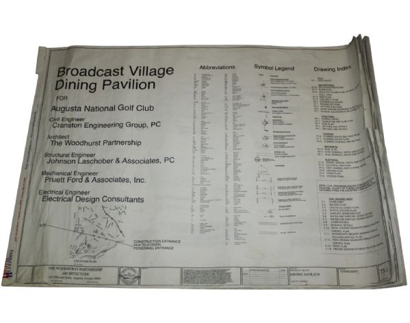 Augusta National GC Building Blueprints - 2007