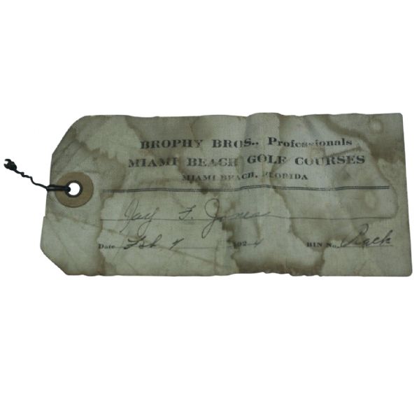 1924 Cloth Green Fees Pass for the Miami Beach Golf Courses and Listing Lgendary Brophy Brothers