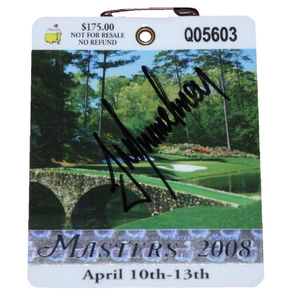 2008 Masters Badge Signed by Trevor Immelman JSA COA