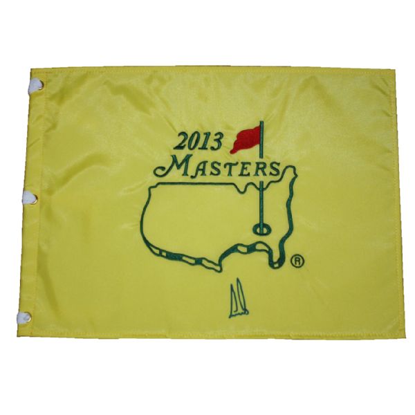 Ernie Els Signed 2013 Masters Embroidered Flag JSA COA