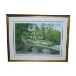 Byron Nelson Signed Ltd Edition The 12th At Augusta Helen Rundell Artists Proof #25/50
