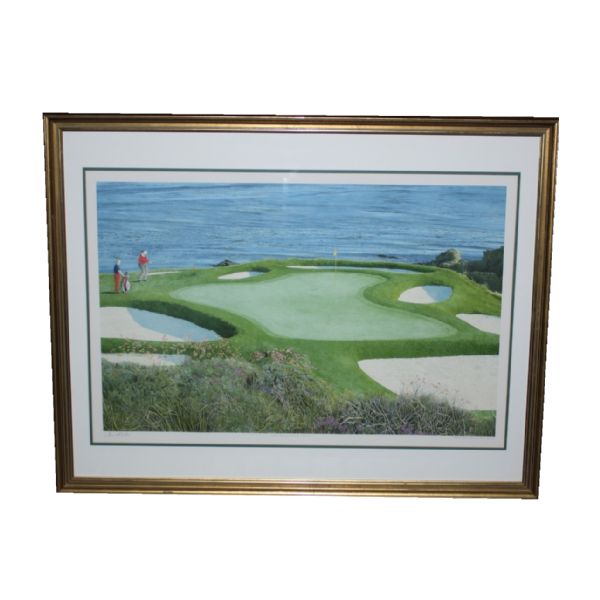 Tom Kite Signed Ltd Edition The 7th At Pebble Beach Helen Rundell Artists Proof #25/50
