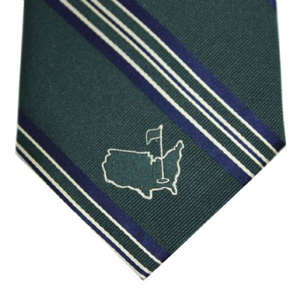 Augusta National Tie - Royal Blue/Green/Yellow - 100% Italian Silk