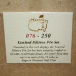 2015 Masters Limited Edition Edition (#76/250) Framed Pin Set