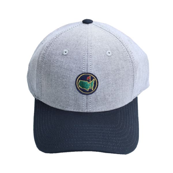 Augusta National Members Undated Grey with Blue Bill Logo Hat