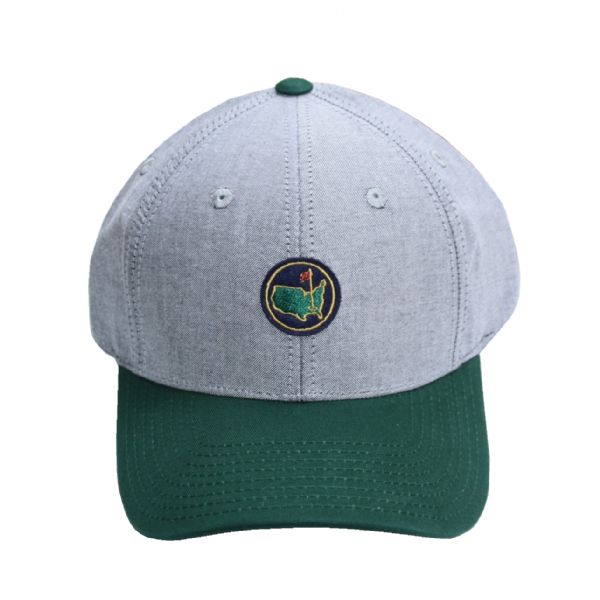 Augusta National Members Undated Grey with Green Bill Logo Hat