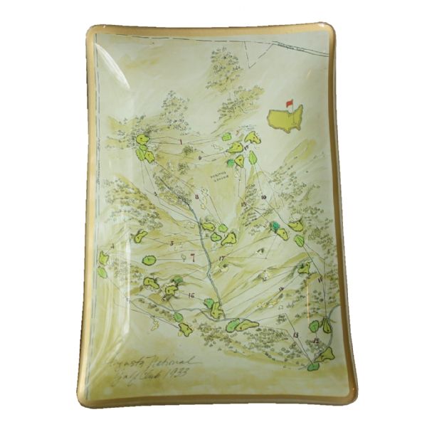 1933 Augusta National Map Depicted on Ceramic Candy Dish