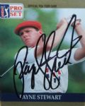 Payne Stewart Signed 1990 Pro Set Golf Card-Bold Sharpie Autograph-JSA COA