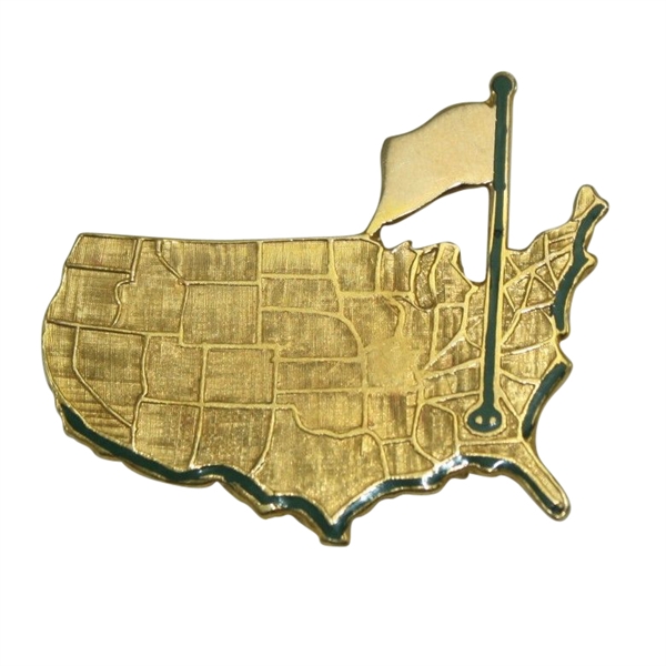 1971 14ct Gold Large AUGUSTA NATIONAL Members Lapel Pin