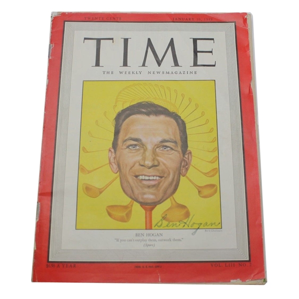 Ben Hogan Signed 1949 Time Magazine JSA COA