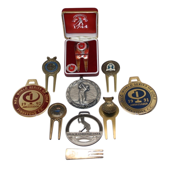 Miscellaneous Mark Brooks Collection Lot of Bag Tags, Divot Tools, and other