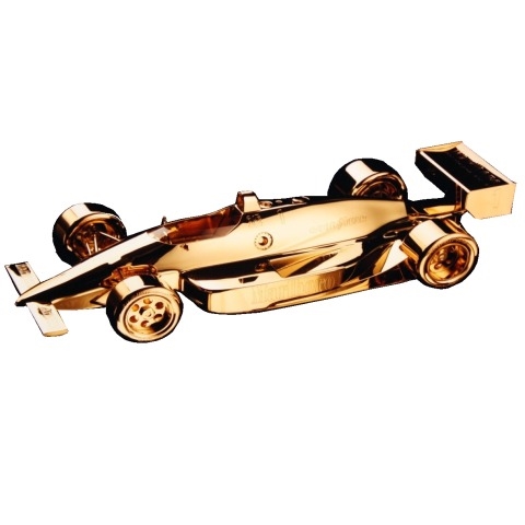 1989 Michigan 500 Pro-Am Winners Trophy won by Mark Brooks - 24 Karat Gold Plated