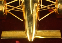 1989 Michigan 500 Pro-Am Winners Trophy won by Mark Brooks - 24 Karat Gold Plated