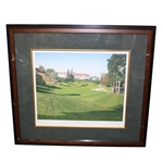 Steve Elkington Signed PGA Champ. Riviera 18th Hole Framed Baxter Print Ltd Ed 463/850 