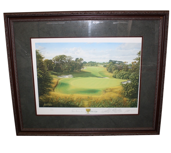 Peter Thompson Signed 1998 Presidents Cup at Royal Melbourne Baxter LTd Ed Print 334/850