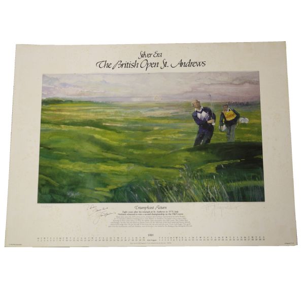 Jack Nicklaus Signed Triumphant Return Limited Edition Walt Spitzmiller Print 75/975