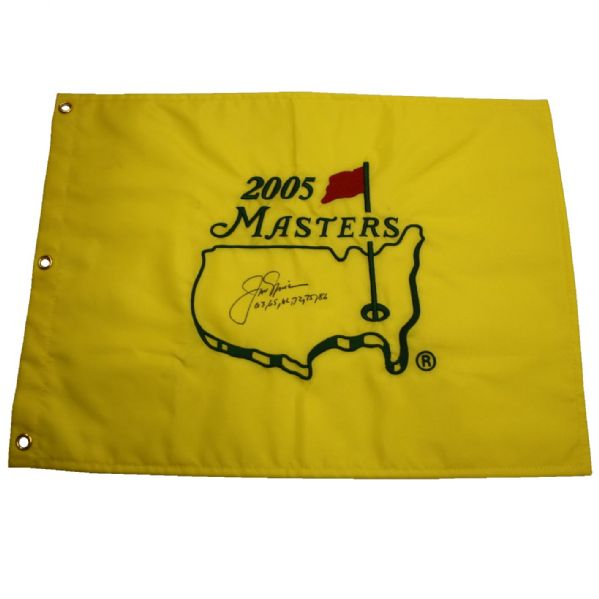 Jack Nicklaus Signed 2005 Masters Flag with Winning Years Inscription JSA COA