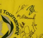 Multi-Signed Memorial Embroidered Flag JSA COA