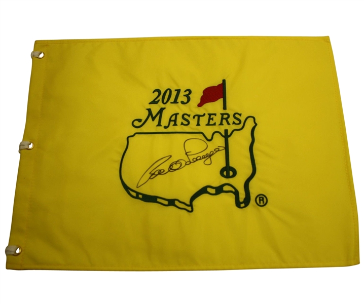 Bernhard Langer Signed 2013 Masters Embroidered Flag JSA COA