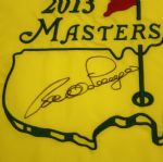 Bernhard Langer Signed 2013 Masters Embroidered Flag JSA COA