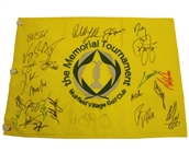 Multi-Signed Undated Memorial Embroidered Flag JSA COA