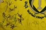 Multi-Signed Undated Memorial Embroidered Flag JSA COA