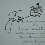 Jack Nicklaus Signed Reproduction 1959 Masters Tournament Invitation Letter JSA COA
