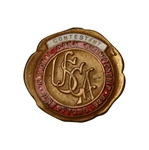 1929 US Open Contestant Badge - Bobby Jones Third Open Win -Stunning Condition!