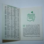 1960 Masters Spectator Guide-Arnold Palmer's 2nd of 4 Masters Wins-Near Mint!
