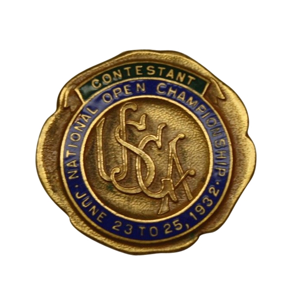 1932 US Open Contestant Badge - Sarazen Win