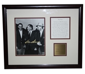 Sam Snead Signed Masters Photo with Hogan and Jones - Framed JSA COA
