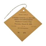 1939 North & South Open Championship Thursday Ticket - Pinehurst