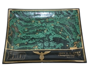Orville Moody Signed 1969 US Open Cypress Creek Candy Dish - Course Layout JSA COA