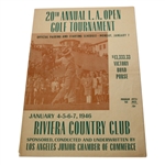 1946 LA Open Program - 20th Annual Tournament - Riviera Country Club - Nelson