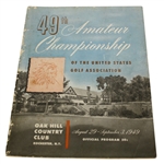 1949 US Amateur Championship Program - Oak Hill CC