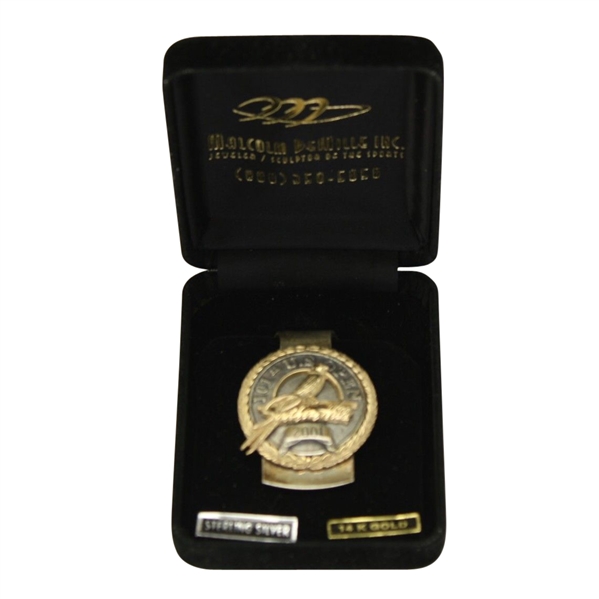 2001 Southern Hills 100% Sterling Silver and Yellow Gold Money Clip #29/100