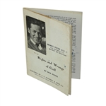Bobby Jones Rights and Wrongs of Golf" Booklet - 1935