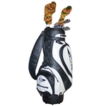 Tommy Bolt Signed Golf Bag with Clubs, Signed Putter, and Signed Wood JSA COA