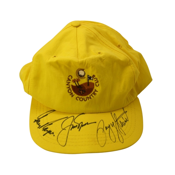 Stewart,  Nicklaus, and Player Signed Canyon Country Club Hat JSA COA