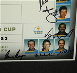 2003 President's Cup Poster Signed by Both Teams - 28 Signatures JSA COA