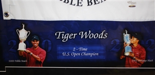 Tiger Woods Signed Ltd Ed 100th US Open at Pebble Beach Flag UDA 415/500 #BAJ09881