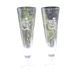 Set of Two Augusta National Member Glass Pilsner Stem Glasses