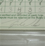 Tiger Woods and Tom Kite Slabbed Scorecard from Byron Nelson Tournament - Tiger Win PSA #83405531