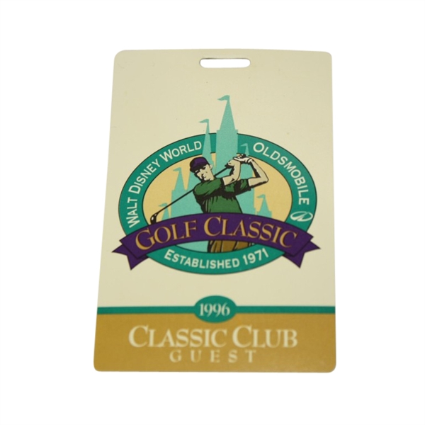 1996 Walt Disney Oldsmobile Golf Classic Guest Badge - Tigers 2nd Win