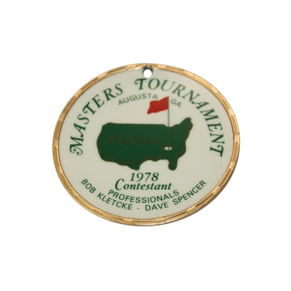 1978 Masters Competitor Bag Tag - David Graham
