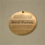 1978 Masters Competitor Bag Tag - David Graham