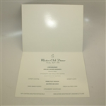 1998 Masters Champions Dinner Menu as Chosen by Tiger Woods