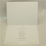 2002 Masters Champions Dinner Menu as Chosen by Tiger Woods